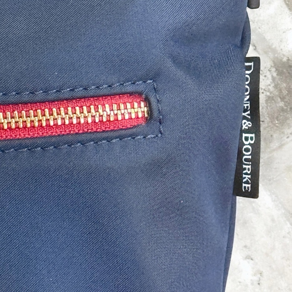 Authentic Dooney & Bourke Navy Blue Nylon Shoulder Bag Handbag! Comes with COA! - Picture 5 of 14